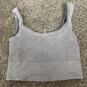 Nikibiki Gray Striped Crop Top